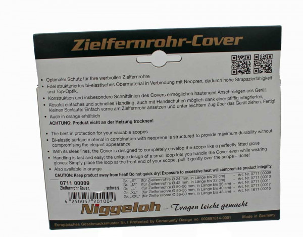 Niggeloh Zielfernrohr Cover Neopren L bis D 56 mm